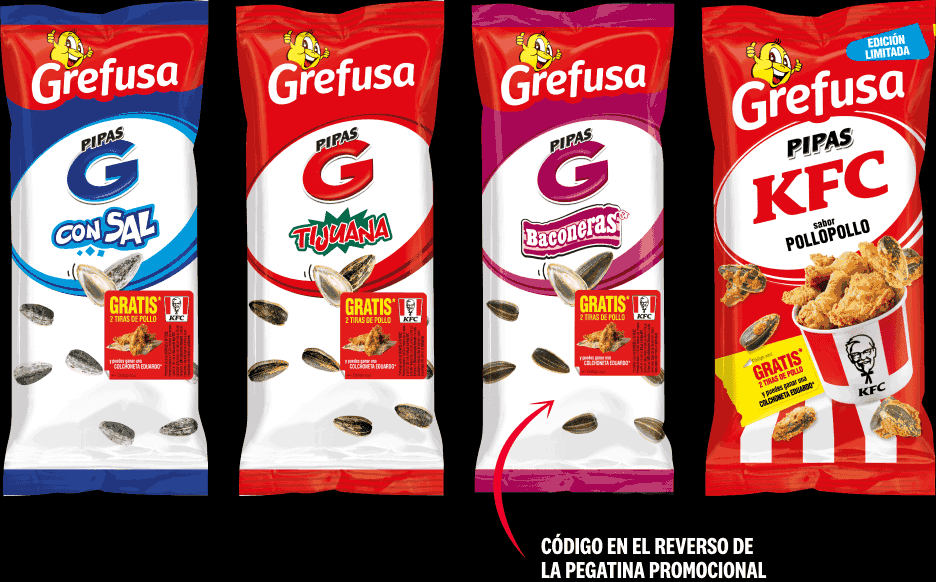 código en el reverso de la pegatina promocional